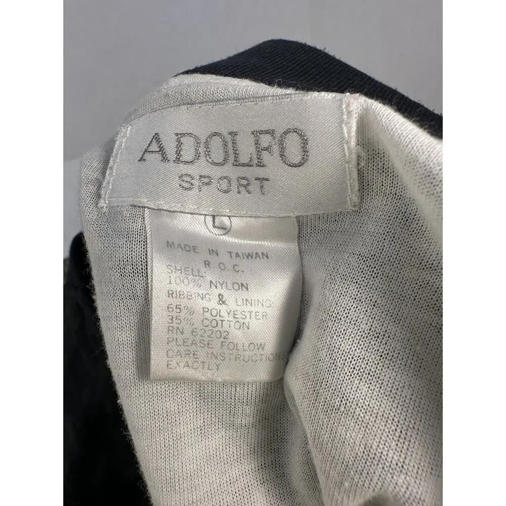 VINTAGE Adolfo Sport 80s 90s Bomber Jacket Unique PRINT’S For All SEASON! Sz.L - Picture 10 of 14